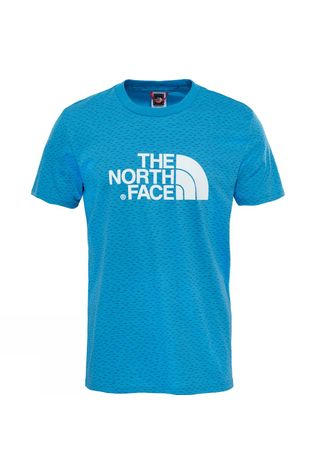 The North Face Men's Short Sleeve Easy Tee Cendre Blue Map Print