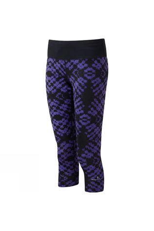 Ronhill Womens Momentum Crop Tights Dark Sapphire Dye