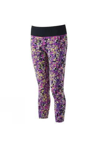 Ronhill Womens Momentum Crop Tights Mosaic Print - Thistle