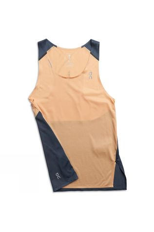 On Women's Tank-T Coral/Navy