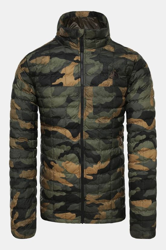 The North Face Mens ThermoBall Eco Jacket Burnt Olive Green Waxed Camo Print