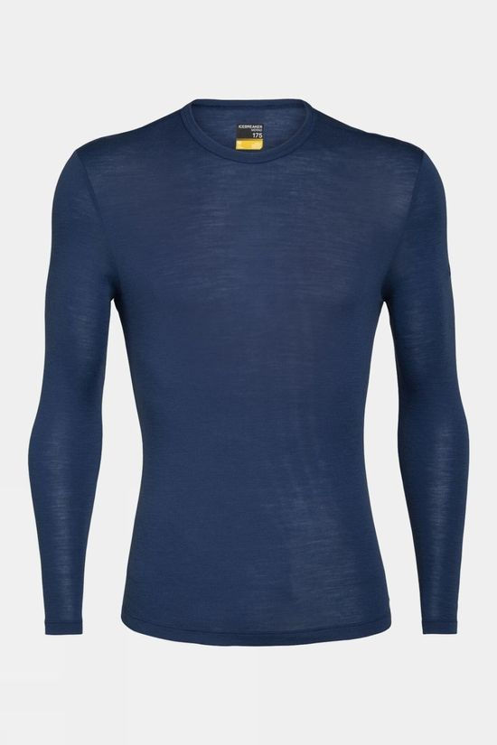 Icebreaker Mens 175 Everyday Long Sleeve Crewe Top Estate Blue