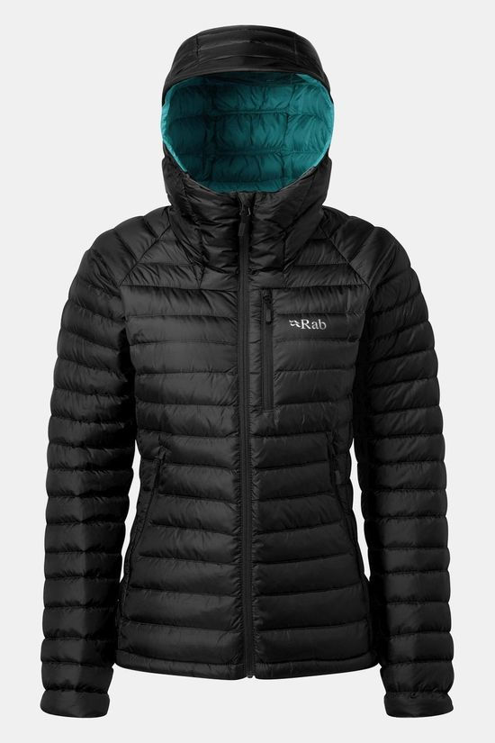 Rab Womens Microlight Alpine Jacket Black/Seaglass